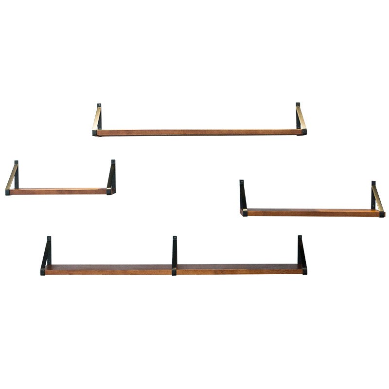 墙上置物架实木隔板一字搁板客厅电视墙装饰厨房收纳层架壁挂