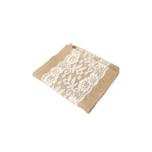 table lace Linen flnag 饰 cloth Christmas黄麻布桌旗蕾丝桌布装