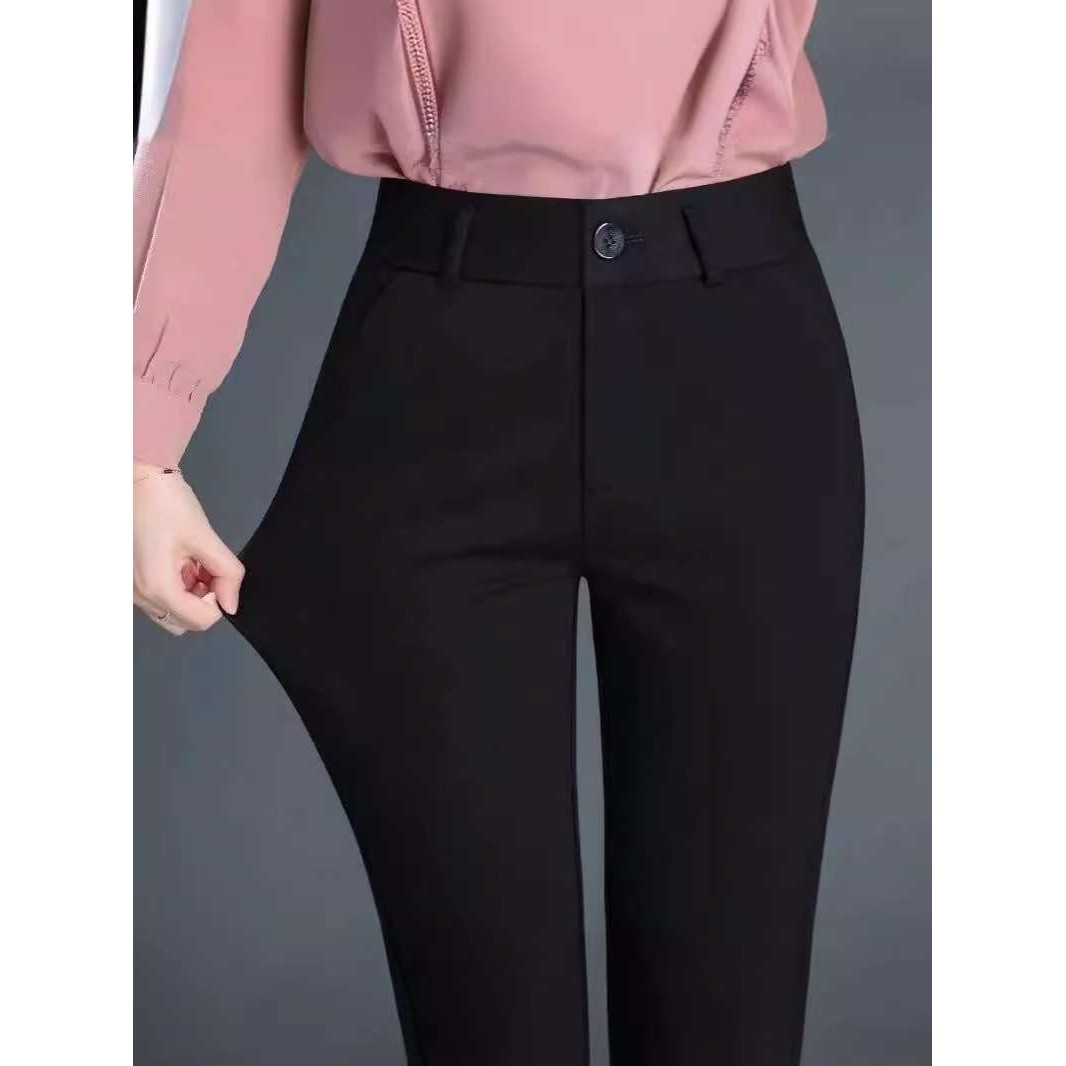 弹力春夏上班西裤女直筒工作裤正装裤职业女士西装裤黑色直筒裤OL