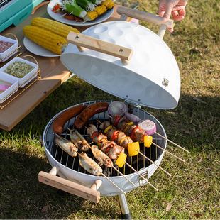 防风便携式院子炭火木炭烧烤架烧烤炉家用火盆架网户外架子烧烤台