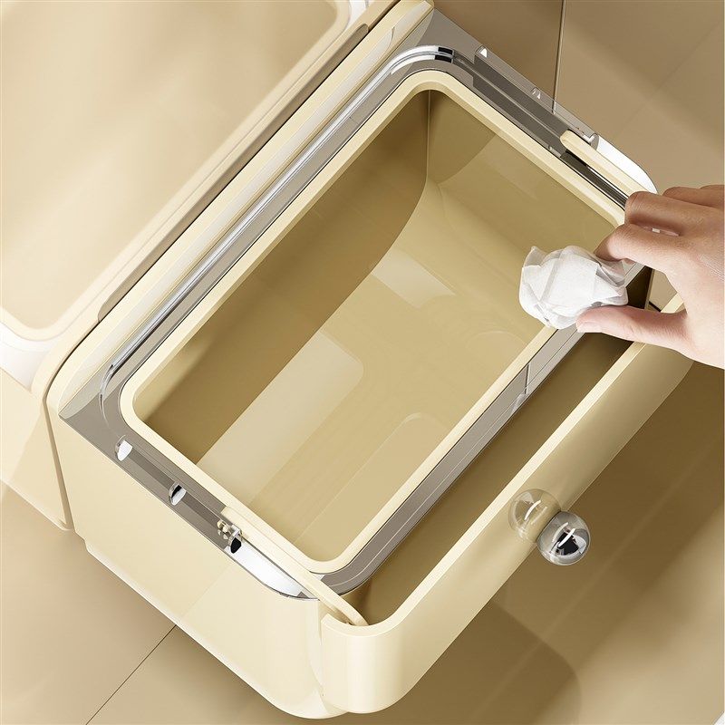 吸盘垃圾桶卫生间家用带盖大容量2025新款厕所专用桶壁挂式垃圾篓