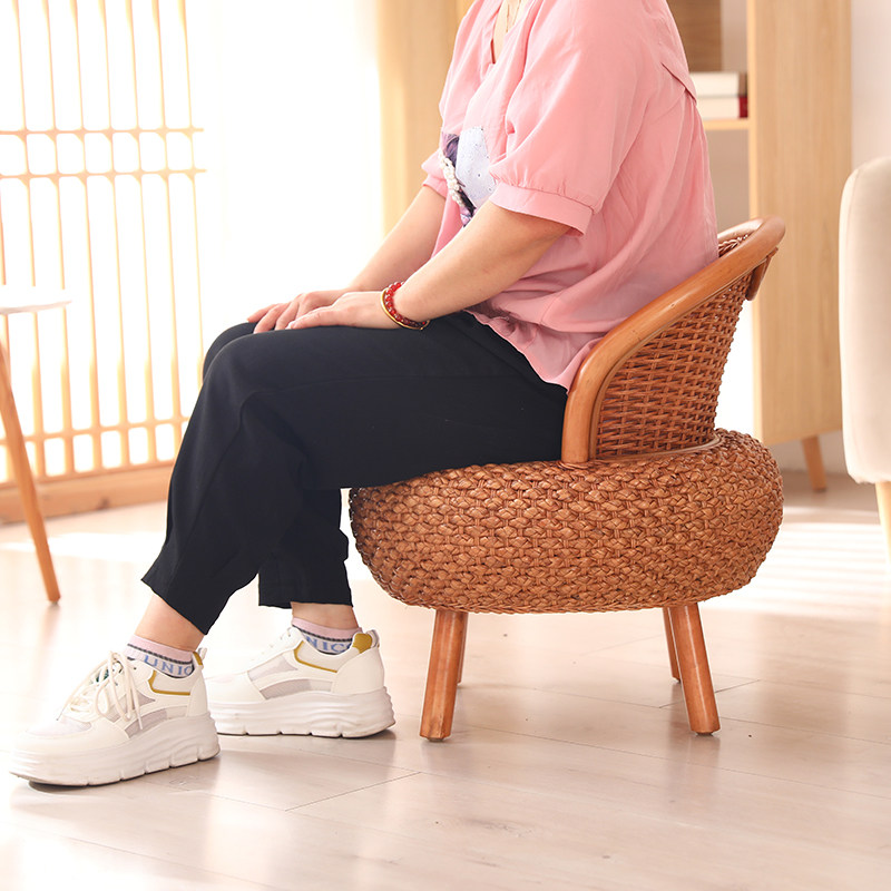 藤编阳台靠背椅实木椅真藤单人休闲藤椅家用成人换鞋凳客厅小椅子,住宅家具,阳台椅,淘宝优惠券,粉丝福利购,淘宝优惠卷