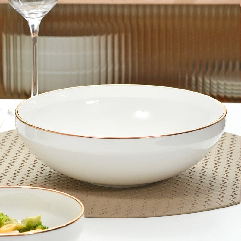 陶瓷碗米饭碗吃饭碗家用泡面碗汤碗沙拉碗日式菜盘子描金骨瓷餐具,餐饮具,碗,淘宝优惠券,粉丝福利购,淘宝优惠卷