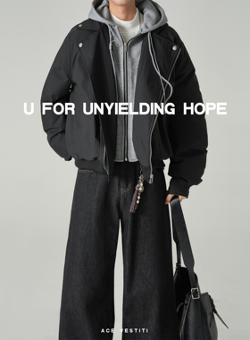 ACE VESTITI 极简设计感假两件棉衣冬季男士外套夹克百搭休闲棉服