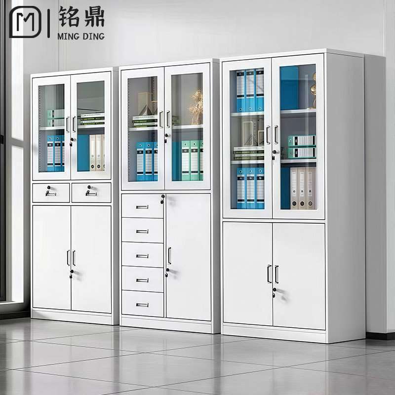 钢制文件柜财务凭证资料柜档案柜员工储物柜办公室带锁收纳铁皮柜