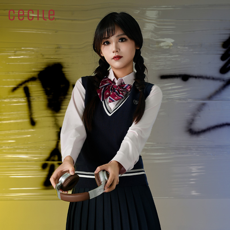 日本进口学院风背心jk制服外套