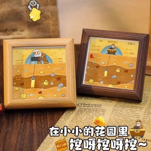 diy黄金矿工相框摆件伴手礼创意相框摆台卧室床头柜趣味装饰画框