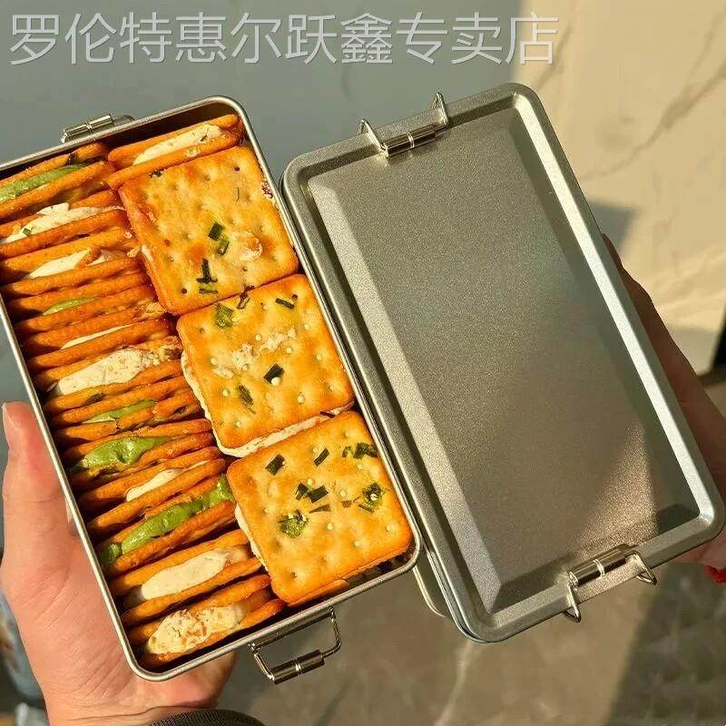 【铁盒装】香葱牛轧糖夹心饼干台湾风味零食网红手工曲奇抹茶原味