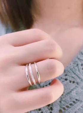 足银999精品做工三生三世戒指几种戴法女生礼物