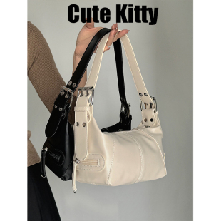 Cute Kitty小众设计感甜酷辣妹腋下包y2k朋克风单肩包手提包包