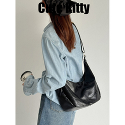 【合集】CuteKitty学院风女复古小众单肩托特包百搭通勤小方包