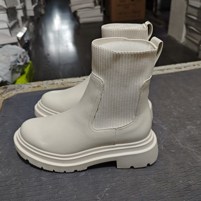 日系秋冬季平底休闲厚底毛线A口小个子增高马丁靴时尚女短靴子,女鞋,马丁靴,淘宝优惠券,粉丝福利购,淘宝优惠卷