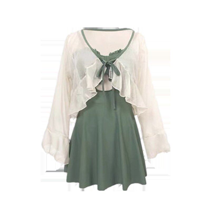 连身泳衣女大尺码2023新款平角保守泡温泉酒N红色微胖女孩遮肉游