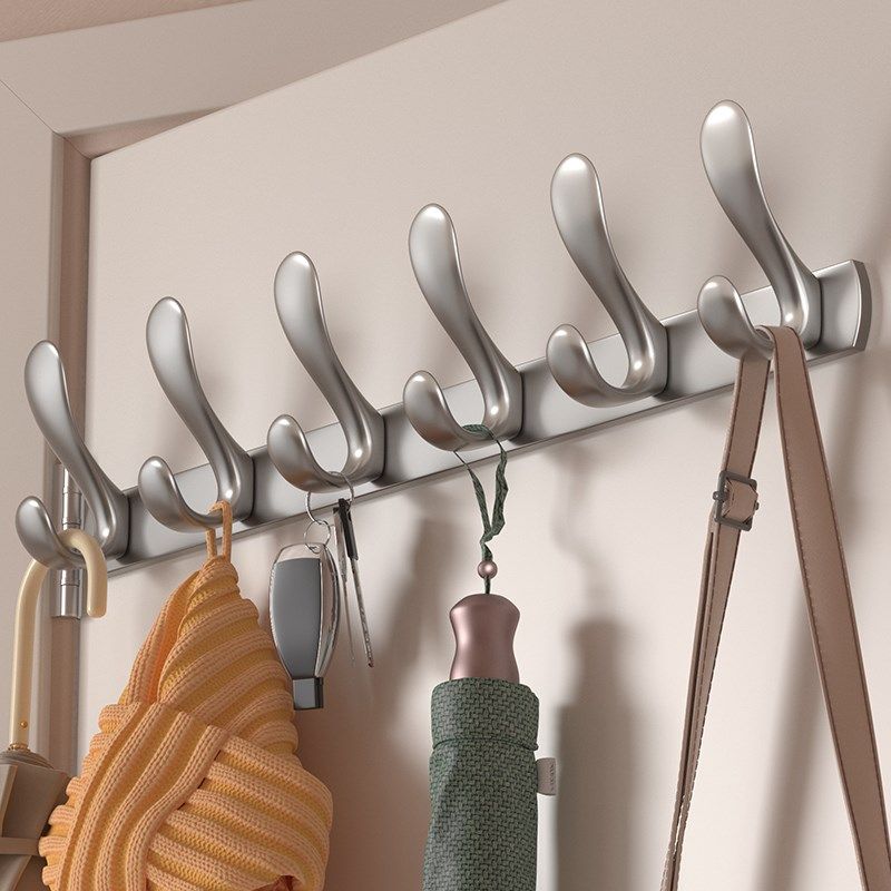 衣柜外侧面挂钩i一排式免打孔墙上挂衣架壁挂打孔入户门挂衣钩高,收纳整理,挂钩/粘钩,淘宝优惠券,粉丝福利购,淘宝优惠卷