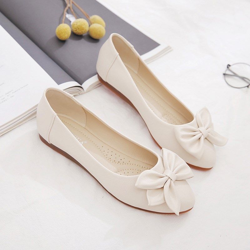 单鞋女平底鞋2025新款春秋鞋z子浅口百搭豆豆鞋软底软皮防滑妈妈,女鞋,浅口单鞋,淘宝优惠券,粉丝福利购,淘宝优惠卷