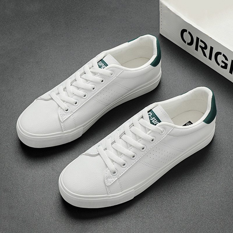 小白鞋男情侣板鞋2023年春秋新款简约百搭超N纤皮防水青年休闲男,流行男鞋,休闲板鞋,淘宝优惠券,粉丝福利购,淘宝优惠卷