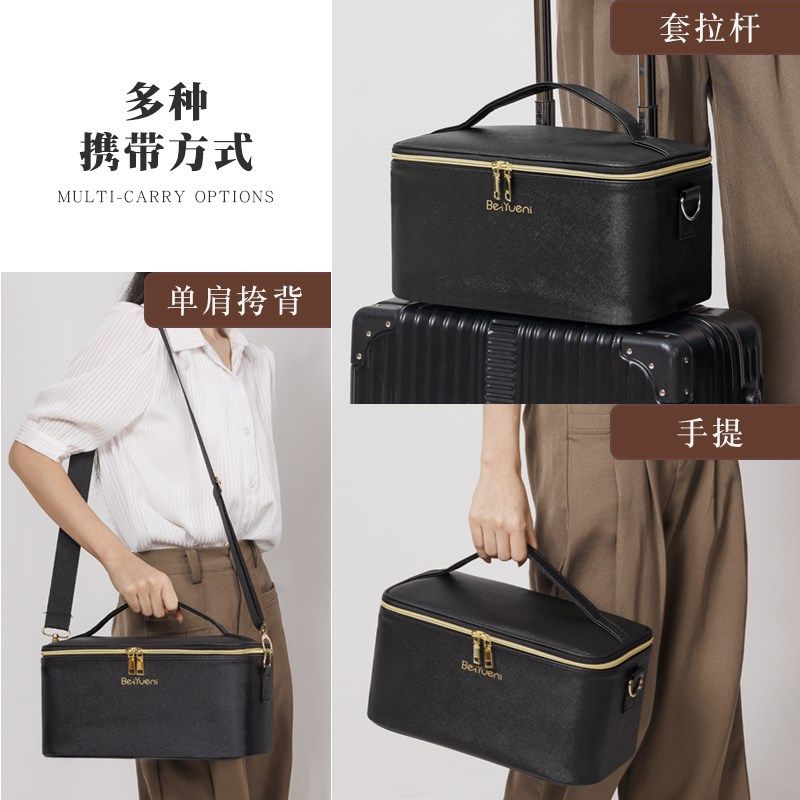 化妆包大容量便携外出带镜子化妆箱专业跟妆师手提旅行化妆收纳包