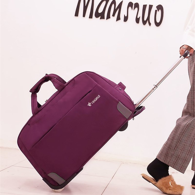 牛津布拉杆旅f行箱包大容量拉杆包男女学生手提行李袋折叠20 24寸
