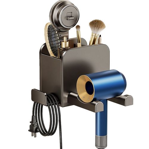 卫生间吸盘吹风机置物架免打孔浴室吸盘风机支架厕所电吹风收纳架