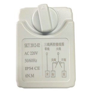 三线两控 AC220V 25二通手自一体电动球阀 空调风机盘管 DN15