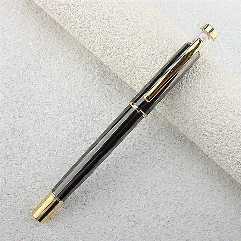 新款金属灰色礼品钢笔学生日常书写钢笔商务办公礼品笔