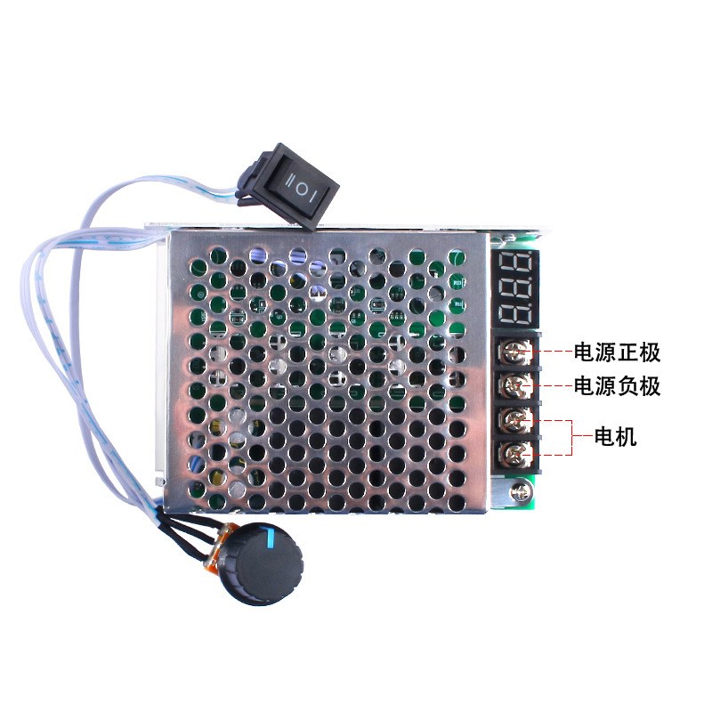 PWM直流电机调速器12V24V36V48vV马达倒顺开关正反转切换器40A