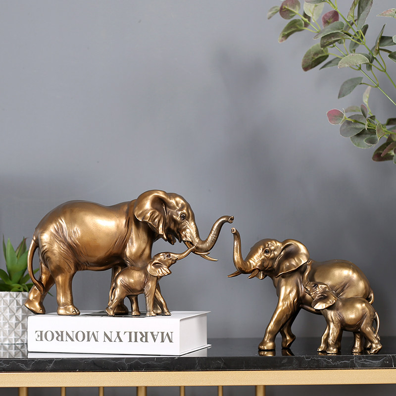 欧式铜金色吉祥大象家居客厅酒柜玄关办公室业礼品商务摆设,家居饰品,装饰摆件,淘宝优惠券,粉丝福利购,淘宝优惠卷