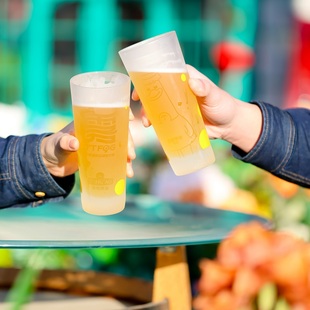 青岛啤酒博物馆文创纪念品Hajo Yaa哈酒鸭0.3L磨砂玻璃杯家用酒杯