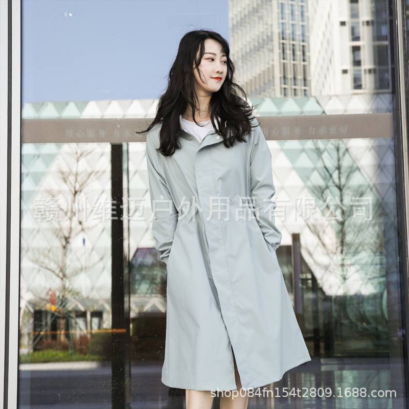 跨境高尔夫雨衣长款风衣男女时尚修身收腰成人防风防水一体式