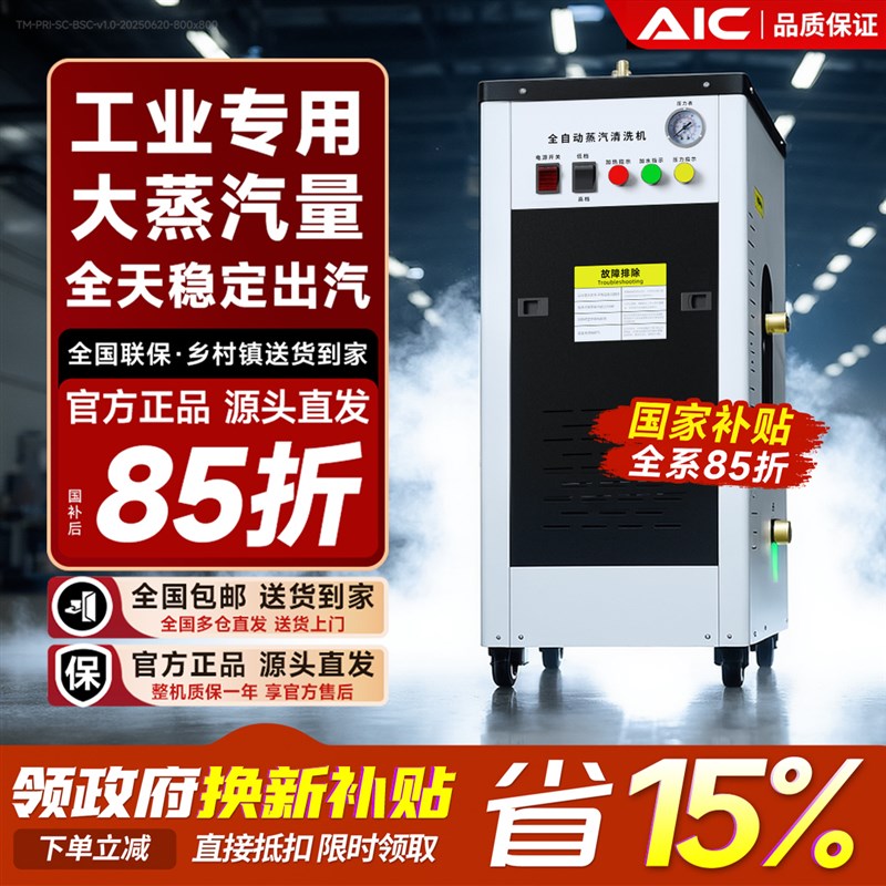 不锈钢工业级电加热锅炉蒸汽清洗机厂房养L护雾化蒸汽清洁机洗车