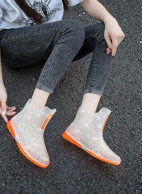 时尚雨鞋女款成人防滑雨靴外穿防臭水鞋男款20O24新款防水夏天胶