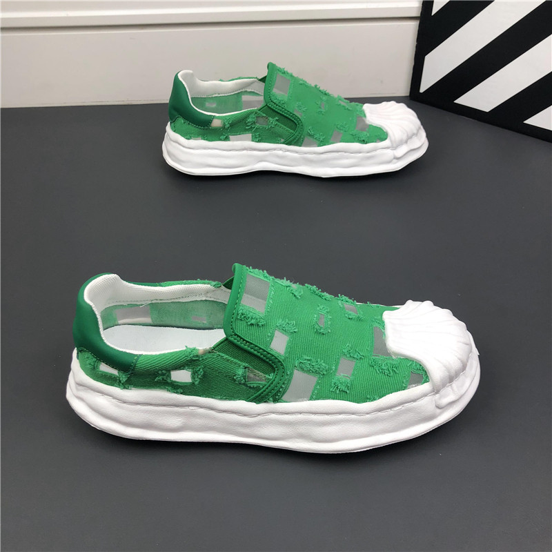 夏季新款一脚蹬镂空透气时尚休y闲鞋百搭布鞋厚底溶解鞋板鞋潮男,流行男鞋,休闲板鞋,淘宝优惠券,粉丝福利购,淘宝优惠卷