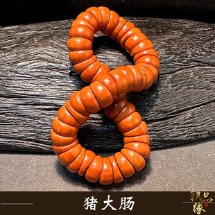 冷門(mén)文玩把件男生女款 豬大腸橄欖核手串男款 高級(jí)感盤(pán)玩精雕男士