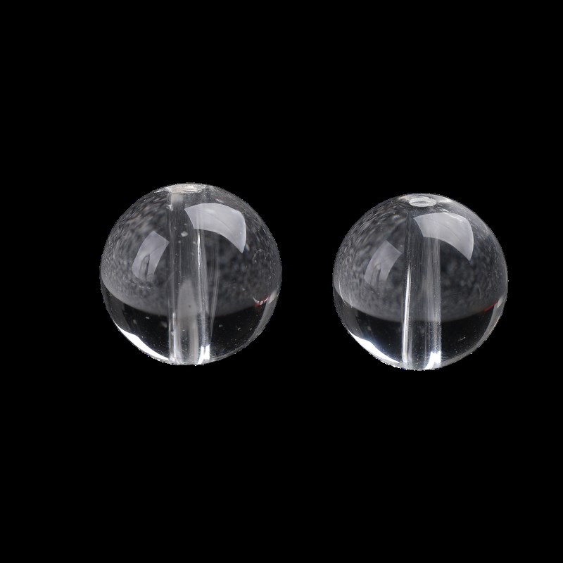 收藏级白水晶散珠子全晶体净体半成DIY饰品配件十八子配件包