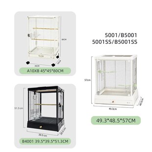 达洋B5001b4001鸟笼不锈钢景观笼玻璃门鹦鹉豪华别墅玄凤牡丹用