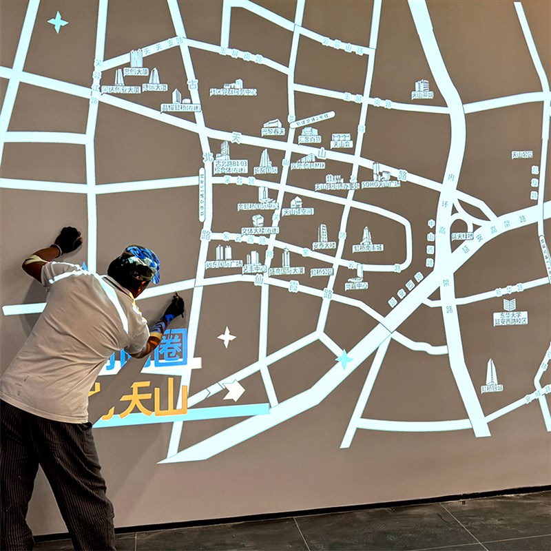 展厅魔法墙互动全息投影仪地面室内外户外系统3D沉浸式艺术触摸游