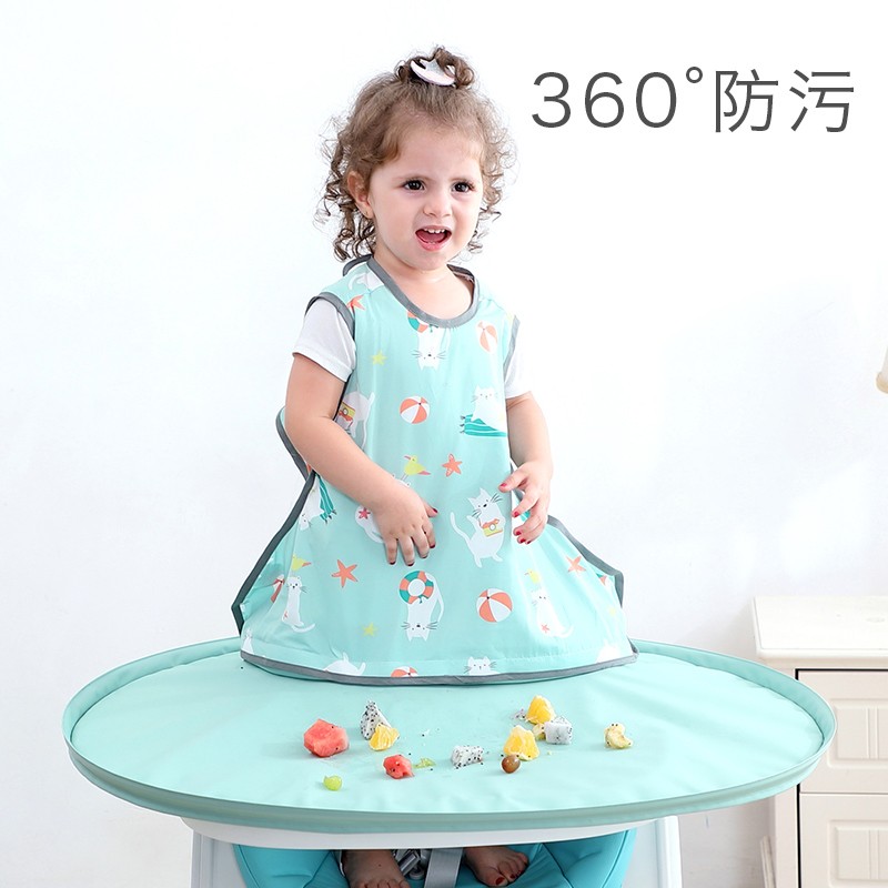 blw宝宝自主进食围兜婴儿童餐桌椅喂食托盘围垫自己吃饭防脏神器