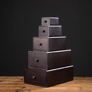 胡桃木色竹盒包装生日礼物盒空盒子核桃文玩礼品盒珠宝玉器首饰盒