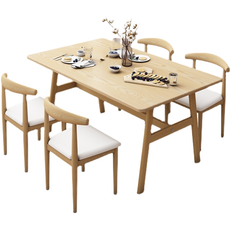 北欧餐桌椅组合家用经济型小户型吃饭桌子化妆书桌椅靠背酒店餐椅