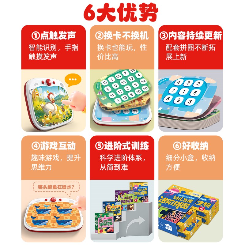 易读宝Q2拼玩机儿童拼图进阶益智男孩女孩宝宝幼儿发声玩具