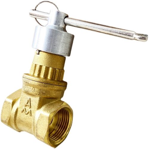 埃美柯198带锁闸阀dn20黄铜磁性带锁闸阀Z15W-16T开关防偷水家用