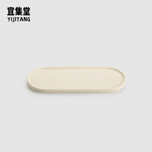 饰 INS奶油托盘n陶瓷高级感水果盘香薰首饰茶杯收纳盘简约装