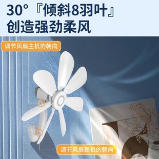壁扇壁挂式 新款 i厨房小风扇免打孔家用卫生间宿舍挂墙迷你型电风