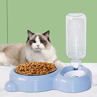 宠物碗饮水自动喂食器一体双碗防打翻狗碗厂家批发防湿嘴宠物猫碗