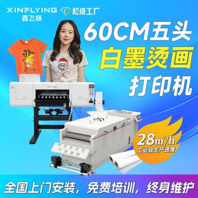 5头速白墨烫画打印机i3200喷头60cmT恤卫衣烫画机DTF鑫飞扬