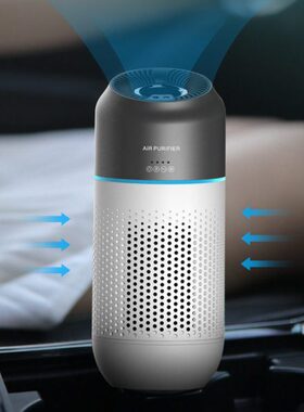 源头厂家2020新款跨境PM2.5除甲醛感应式USB负离子车载空气净化器