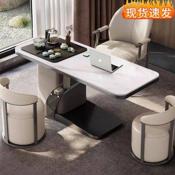 阳台岩板茶桌轻奢家用小茶台现小型茶桌椅组合公茶几泡茶一体,商业/办公家具,茶台/茶桌,淘宝优惠券,粉丝福利购,淘宝优惠卷