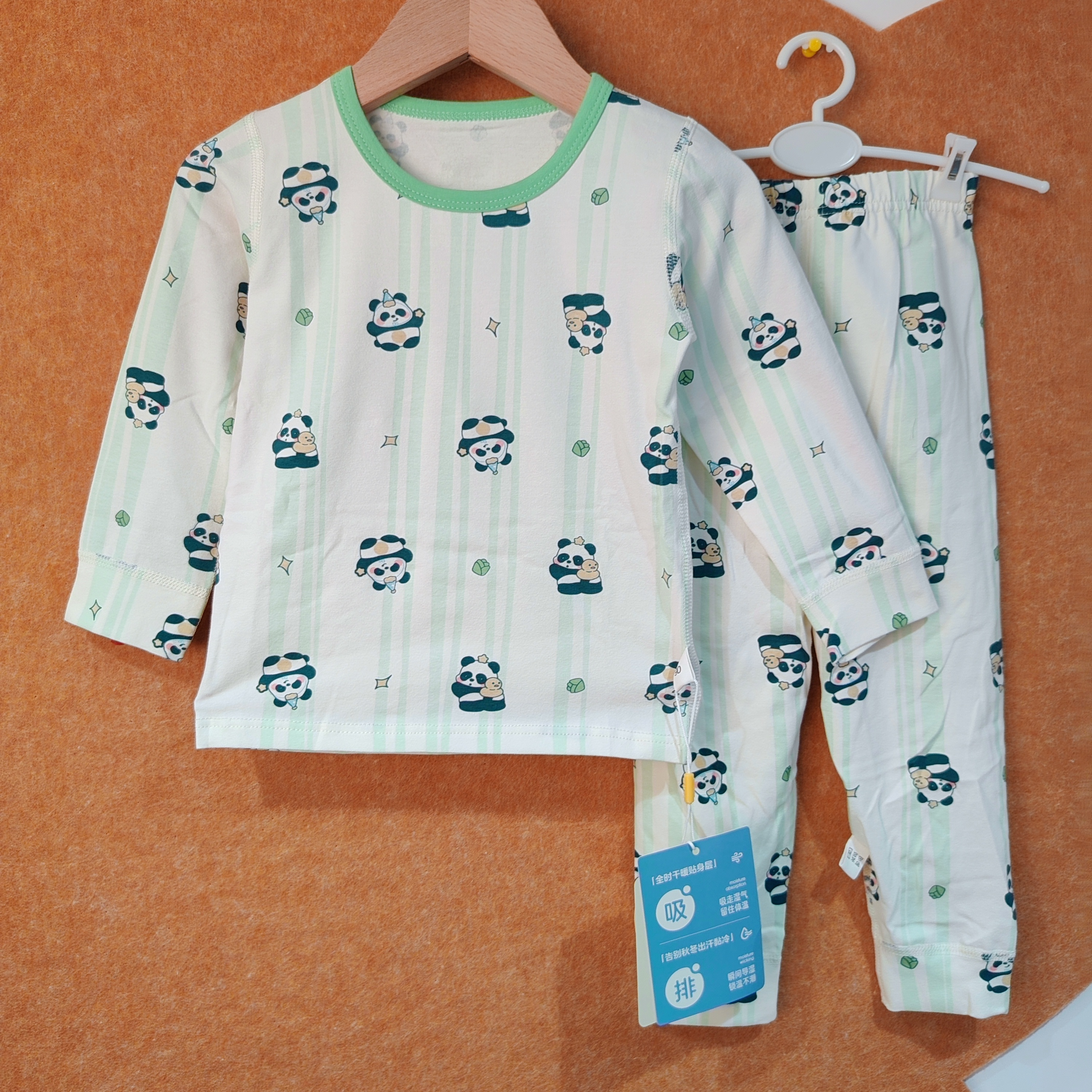 现货90/100/110/120码男童内衣套装莱卡秋衣秋裤家居服两件套