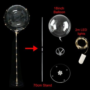With Bob Led Transparent 1Set Luminous Column Balloomn Stand