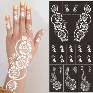 Feet Henna Templates Temporary Ste.ncils Hands Tattoo